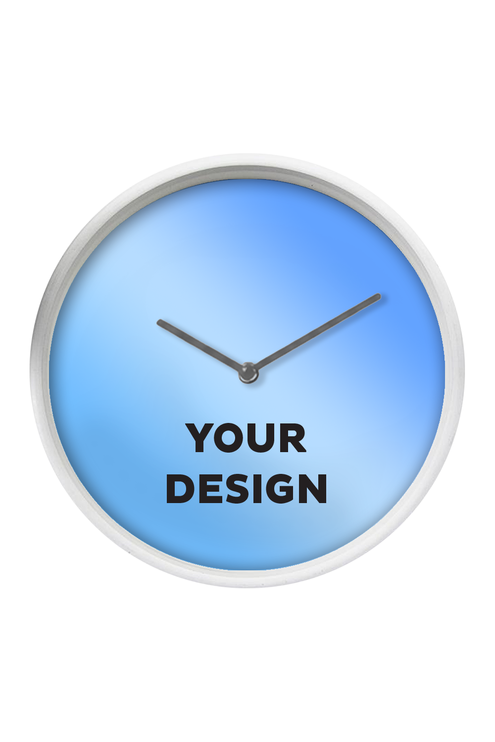 White Wall Clock, Grey Hands